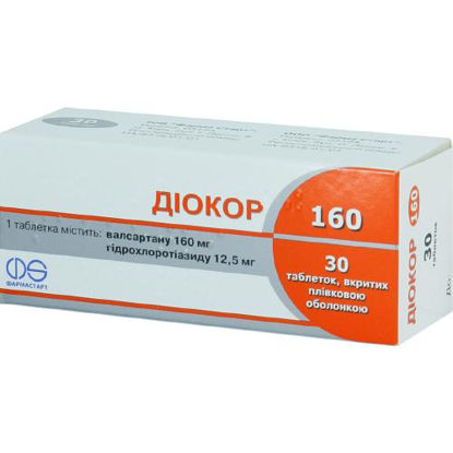 Світлина Діокор 80 таблетки 80 мг/12.5 мг №30